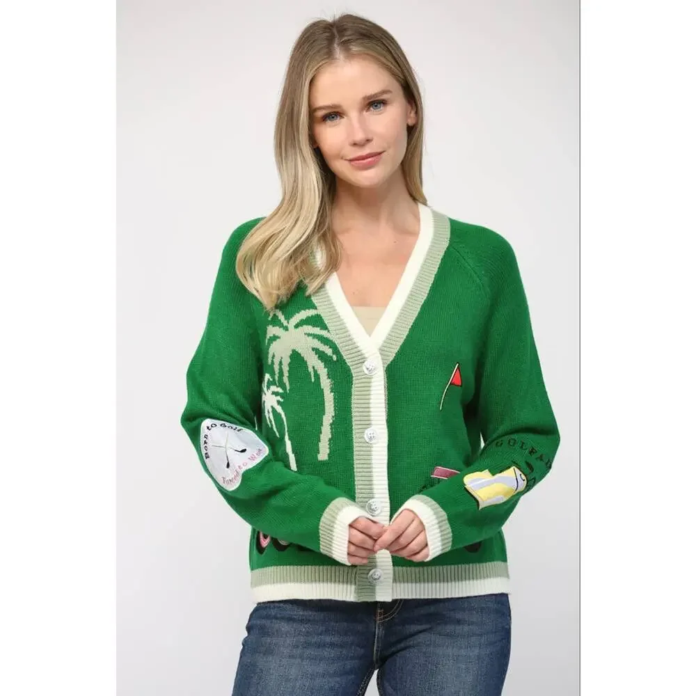 Fate Golf Embroidered Patch Cardigan - Picture 2 of 8